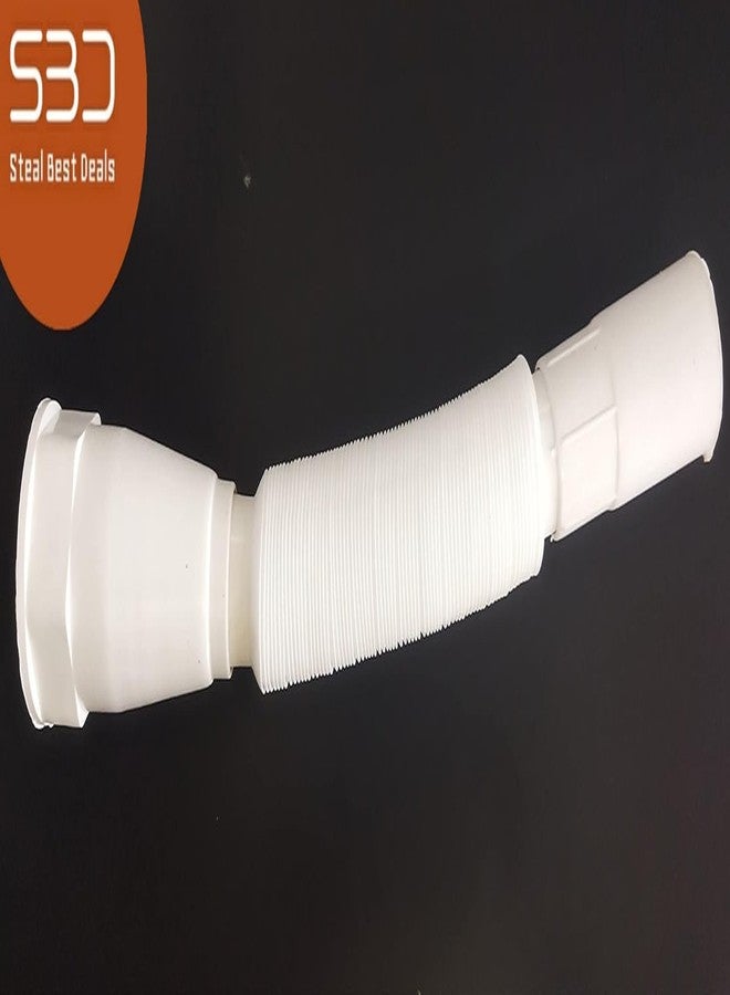 SBD Flexible PVC Waste Pipe | PVC Waste Pipe for Bathroom Wash Basin and Kitchen Sink | Drain Pipe | Drain Hose for Wash Basin | Outlet Tube for Kitchen Sink, White (2) - Image 5